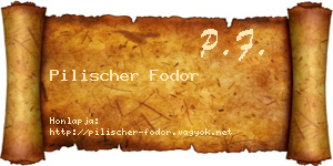 Pilischer Fodor névjegykártya